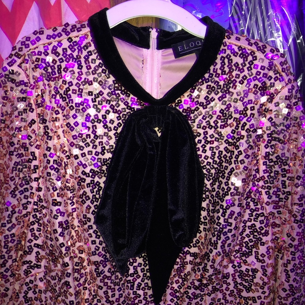 This rose Gold sparkle dress